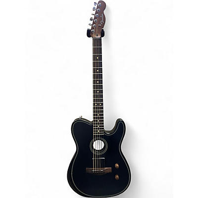 Used Fender ACOUSTASONIC STANDARD TELECASTER  BLACK Acoustic Electric Guitar