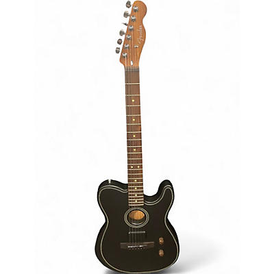 Used Fender ACOUSTASONIC STANDARD TELECASTER Black Acoustic Electric Guitar