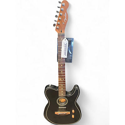 Used Fender ACOUSTASONIC STANDARD TELECASTER Black Acoustic Electric Guitar