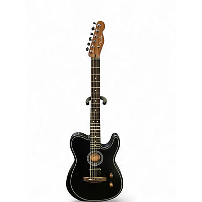 Used Fender ACOUSTASONIC STANDARD TELECASTER Black Acoustic Electric Guitar
