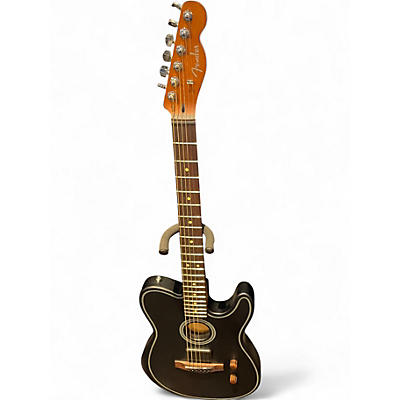 Used Fender ACOUSTASONIC STANDARD TELECASTER Black Acoustic Electric Guitar