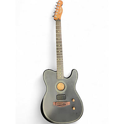 Used Fender ACOUSTASONIC STANDARD TELECASTER Black Solid Body Electric Guitar