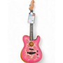 Used Fender ACOUSTASONIC TELECASTER PAISLEY PINK PAISLEY Acoustic Electric Guitar PINK PAISLEY