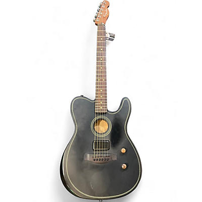 Used Fender ACOUSTASONIC TELECASTER STANDARD Black Acoustic Electric Guitar