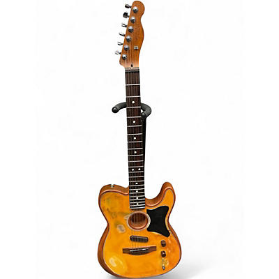 Used Fender ACOUSTASONIC Worn TV Yellow Acoustic Electric Guitar