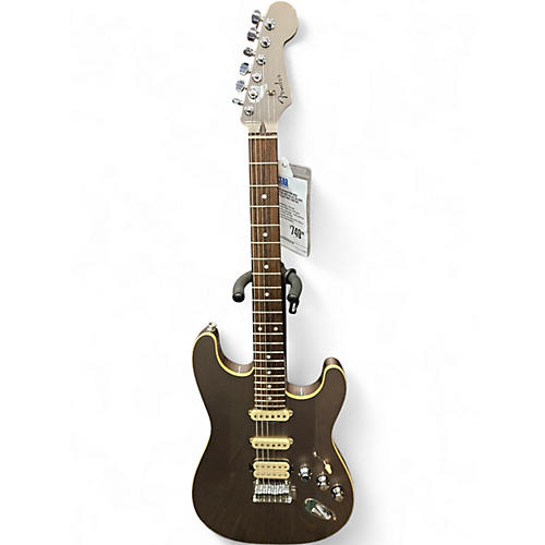 Used Fender AERODYNE HSS STRATOCASTER Metallic Silver Solid Body Electric Guitar Metallic Silver