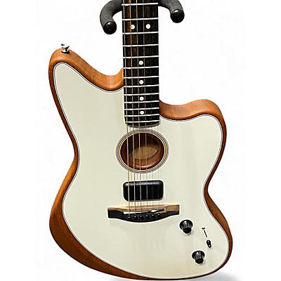 Used Fender AMERICAN ACOUSTASONIC JAZZMASTER ATOMIC WHITE Acoustic Electric Guitar