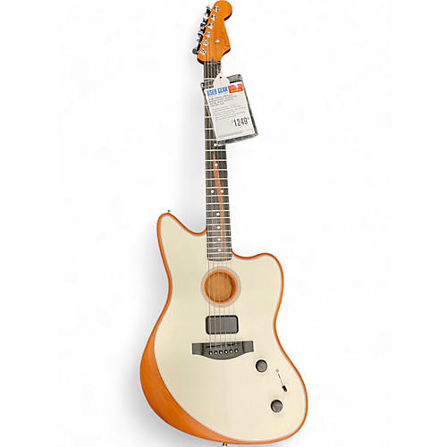 Used Fender AMERICAN ACOUSTASONIC JAZZMASTER Alpine White Acoustic Electric Guitar Alpine White