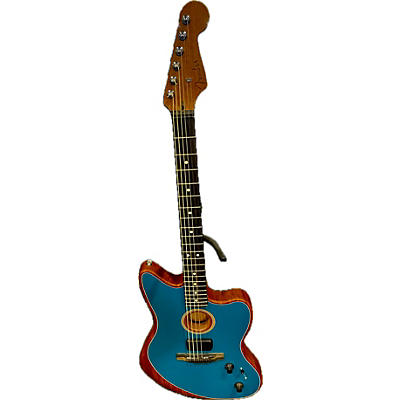 Fender Used Fender AMERICAN ACOUSTASONIC JAZZMASTER Ocean Turquoise Acoustic Electric Guitar