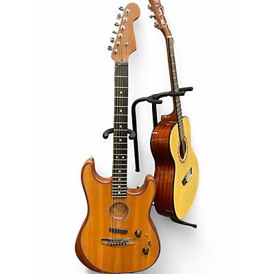 Used Fender AMERICAN ACOUSTASONIC STRATOCASTER Natural Acoustic Electric Guitar