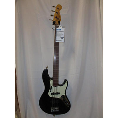 Used Fender AMERICAN DELUXE FRETLESS JAZZ Black Electric Bass Guitar