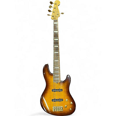 Used Fender AMERICAN DELUXE JAZZ BASS V FMT SUNBURST Electric Bass Guitar