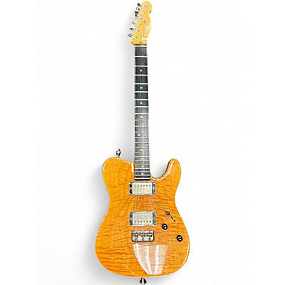 Used Fender AMERICAN  DELUXE TELECASTER  QUILTED MAPLE TOP AMBER Solid Body Electric Guitar