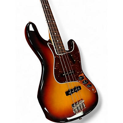 Used Fender AMERICAN VINTAGE 1966 JAZZ  3 Tone Sunburst Electric Bass Guitar