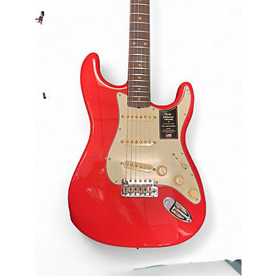 Used Fender AMERICAN VINTAGE II 1961 STRATOCASTER Fiesta Red Solid Body Electric Guitar