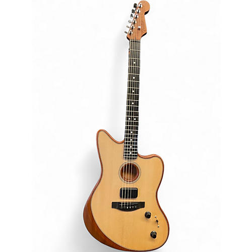 Used Fender AOUSTASONIC JAZZMASTER Natural Acoustic Electric Guitar Natural