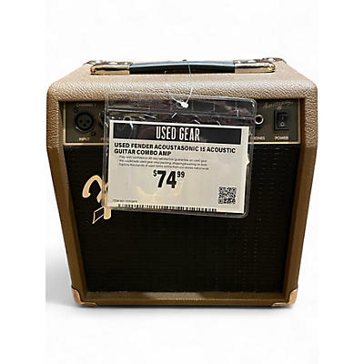 Used Fender Acoustasonic 15 Acoustic Guitar Combo Amp