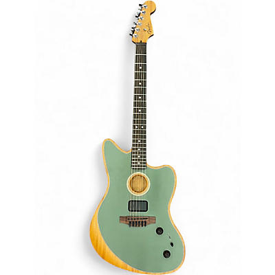 Used Fender Acoustasonic Jazzmaaster Antique Olive Acoustic Electric Guitar