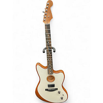 Used Fender Acoustasonic Jazzmaster Alpine White Acoustic Electric Guitar