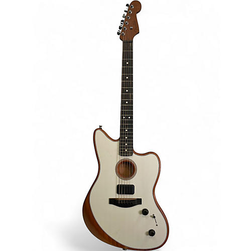 Used Fender Acoustasonic Jazzmaster Arctic White Acoustic Electric Guitar Arctic White