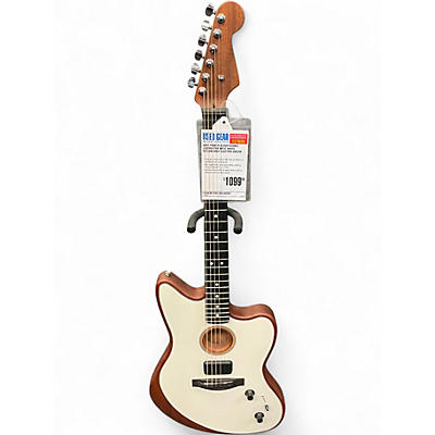 Used Fender Acoustasonic Jazzmaster Artic White Hollow Body Electric Guitar
