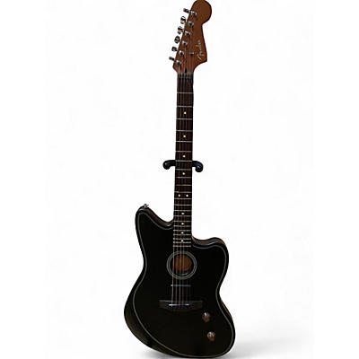 Used Fender Acoustasonic Jazzmaster Black Acoustic Electric Guitar