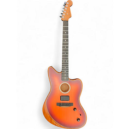 Used Fender Acoustasonic Jazzmaster Bourbon Burst Acoustic Electric Guitar Bourbon Burst