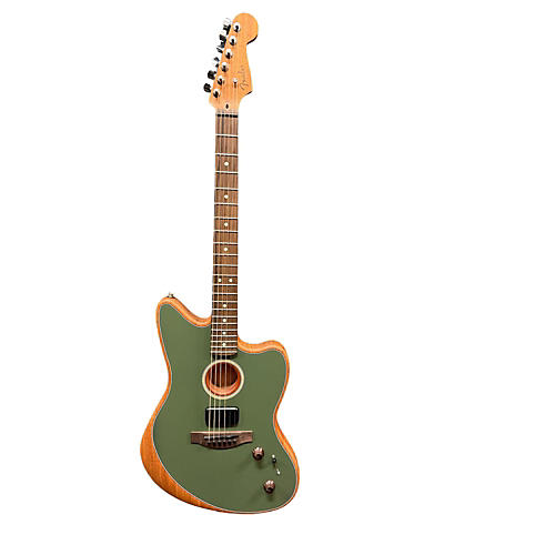 Fender Used Fender Acoustasonic Jazzmaster Green Bronze Acoustic Electric Guitar Green Bronze