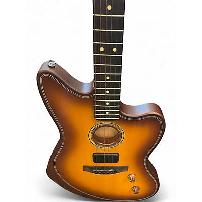 Used Fender Acoustasonic Jazzmaster Honey Burst Acoustic Electric Guitar