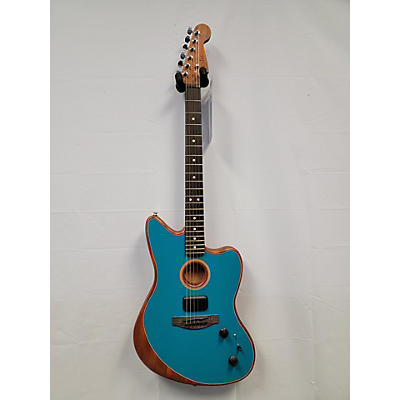 Used Fender Acoustasonic Jazzmaster Ocean Turquoise Acoustic Electric Guitar