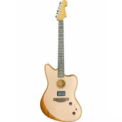 Used Fender Acoustasonic Jazzmaster Shell Pink Acoustic Electric Guitar
