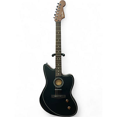 Used Fender Acoustasonic Jazzmaster Standard Black Acoustic Electric Guitar