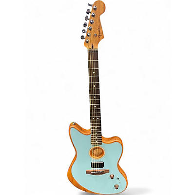 Used Fender Acoustasonic Player Jazzmaster  ICE BLUE Acoustic Electric Guitar