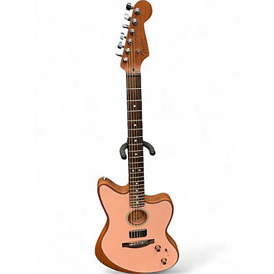Used Fender Acoustasonic Player Jazzmaster Pink Solid Body Electric Guitar