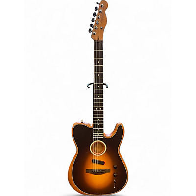 Used Fender Acoustasonic Player Telecaster 3 Tone Sunburst Acoustic Electric Guitar