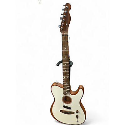 Used Fender Acoustasonic Player Telecaster ATOMIC WHITE Acoustic Electric Guitar