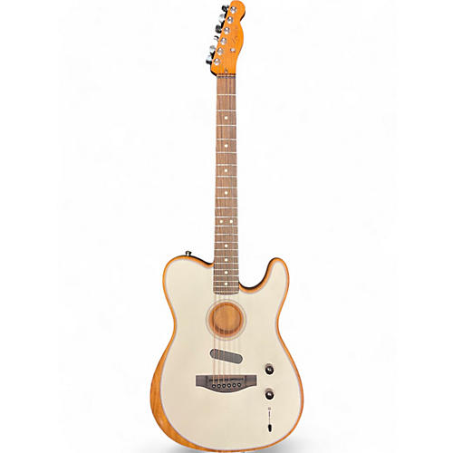 Fender Used Fender Acoustasonic Player Telecaster Arctic White Acoustic Electric Guitar Arctic White