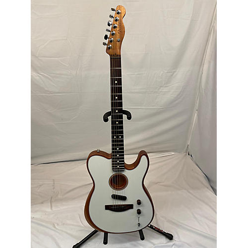 Fender Used Fender Acoustasonic Player Telecaster Atomic White Acoustic Electric Guitar Atomic White