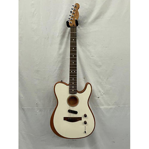 Fender Used Fender Acoustasonic Player Telecaster Atomic White Acoustic Electric Guitar Atomic White