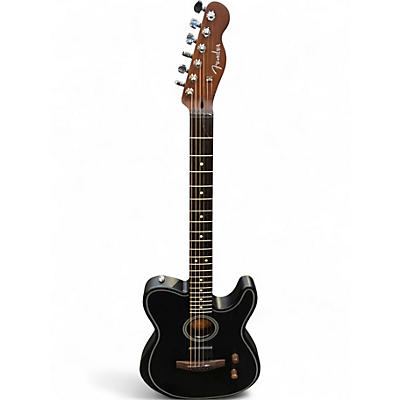 Used Fender Acoustasonic Player Telecaster BLACK Acoustic Electric Guitar