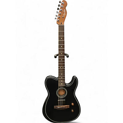Used Fender Acoustasonic Player Telecaster BLACK Acoustic Electric Guitar