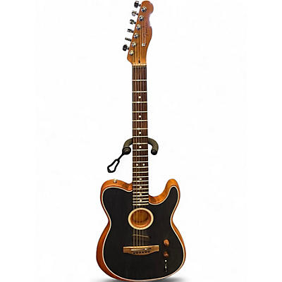 Used Fender Acoustasonic Player Telecaster BRUSHED BLACK Acoustic Electric Guitar