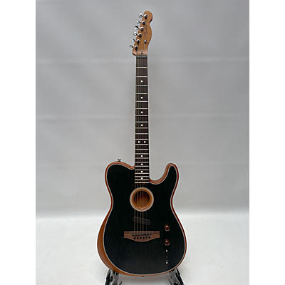 Fender Used Fender Acoustasonic Player Telecaster Black Acoustic Electric Guitar