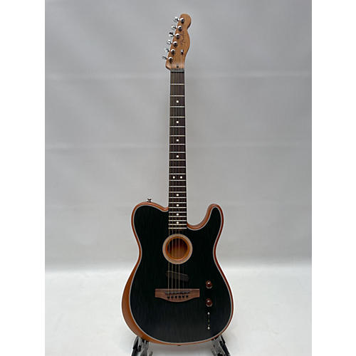 Fender Used Fender Acoustasonic Player Telecaster Black Acoustic Electric Guitar Black