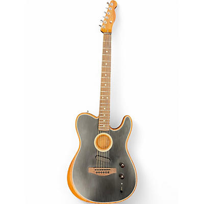 Used Fender Acoustasonic Player Telecaster Black Acoustic Electric Guitar