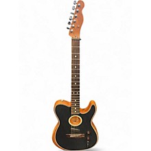 Used Fender Acoustasonic Player Telecaster Black Acoustic Electric Guitar