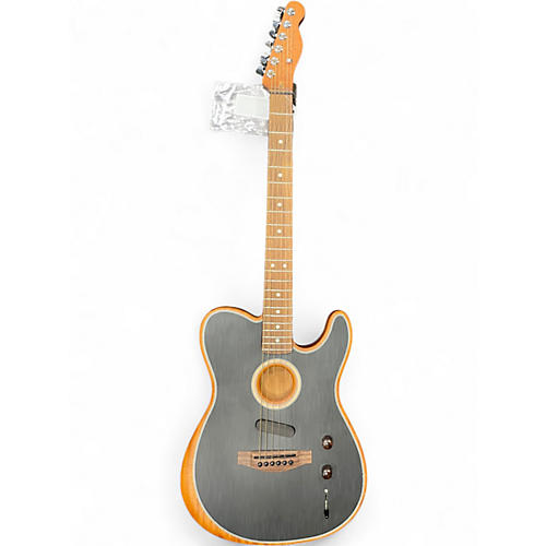 Used Fender Acoustasonic Player Telecaster Black Acoustic Electric Guitar Black