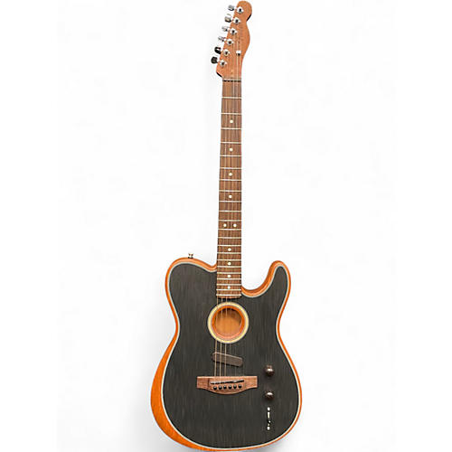 Used Fender Acoustasonic Player Telecaster Black Acoustic Electric Guitar Black