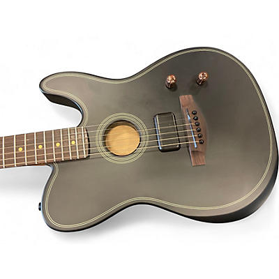 Used Fender Acoustasonic Player Telecaster Black Acoustic Electric Guitar