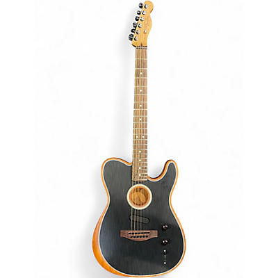 Used Fender Acoustasonic Player Telecaster Black Acoustic Electric Guitar